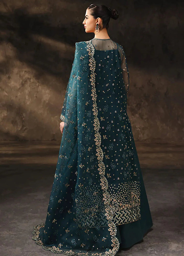 Aatish By Saffron Embroidered Organza Suit Unstitched 4 Piece SFR24A D-01 Gulzar-e-Afreen - Formal Collection