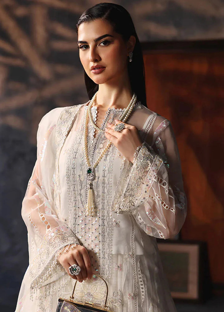 Aatish By Saffron Embroidered Organza Suit Unstitched 4 Piece SFR24A D-02 Mah-e-Khusnuma - Formal Collection