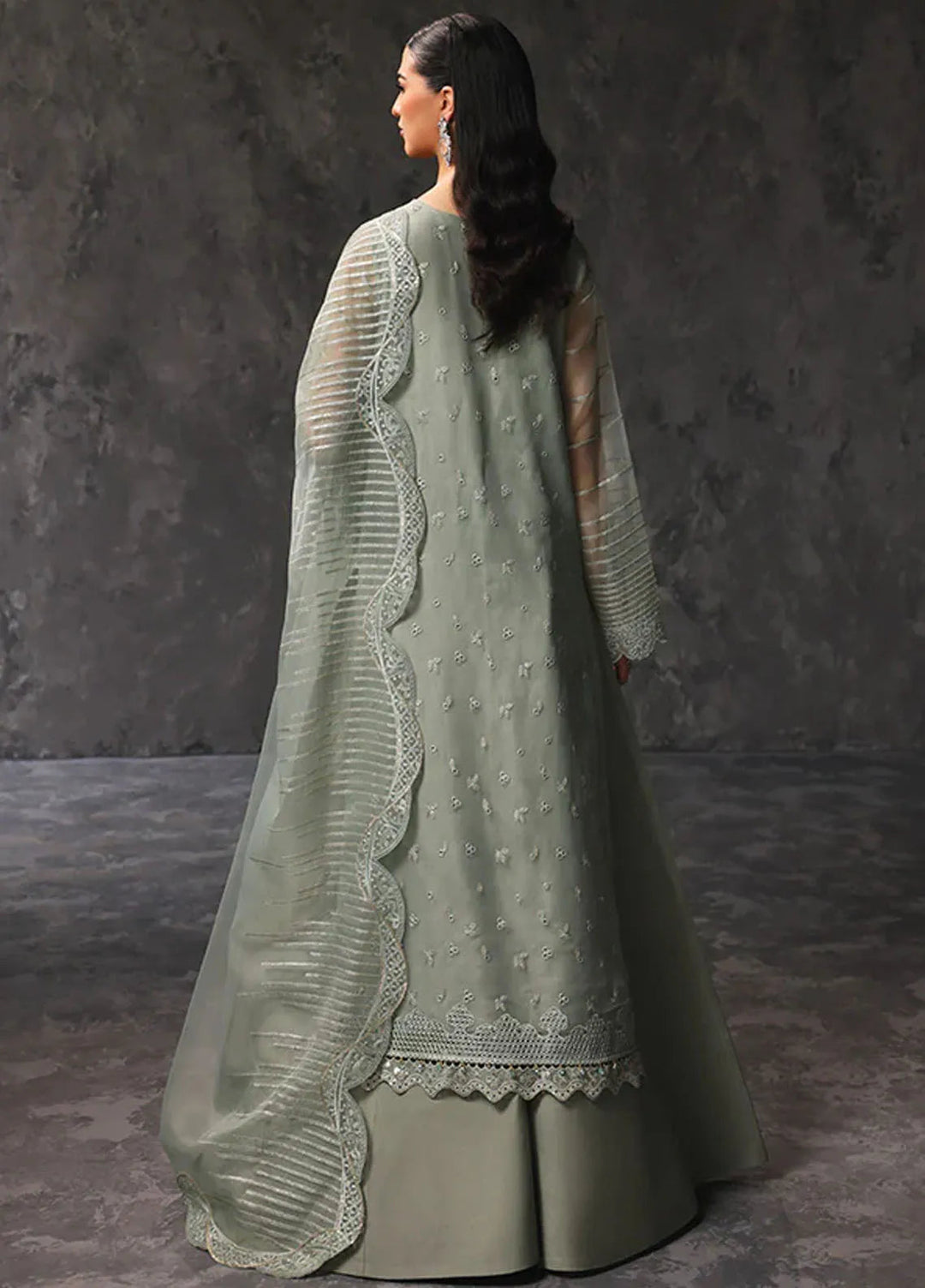 Aatish By Saffron Embroidered Organza Suit Unstitched 4 Piece SFR24A D-03 Sehar-e-Shama - Formal Collection