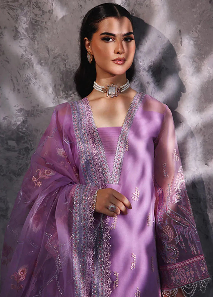 Aatish By Saffron Embroidered Organza Suit Unstitched 4 Piece SFR24A D-04 Noor-e-Hunar - Formal Collection