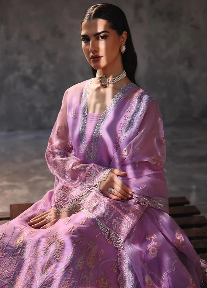 Aatish By Saffron Embroidered Organza Suit Unstitched 4 Piece SFR24A D-04 Noor-e-Hunar - Formal Collection