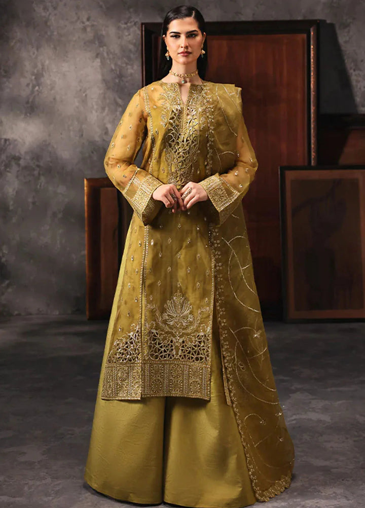 Aatish By Saffron Embroidered Organza Suit Unstitched 4 Piece SFR24A D-05 Shola-e-Noor - Formal Collection