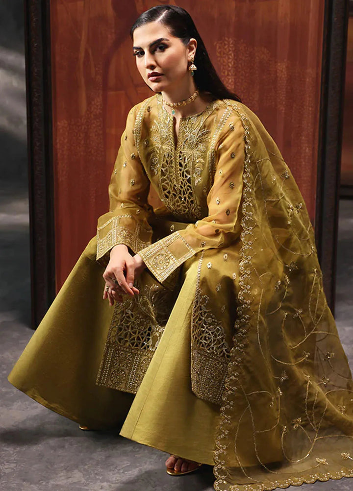 Aatish By Saffron Embroidered Organza Suit Unstitched 4 Piece SFR24A D-05 Shola-e-Noor - Formal Collection
