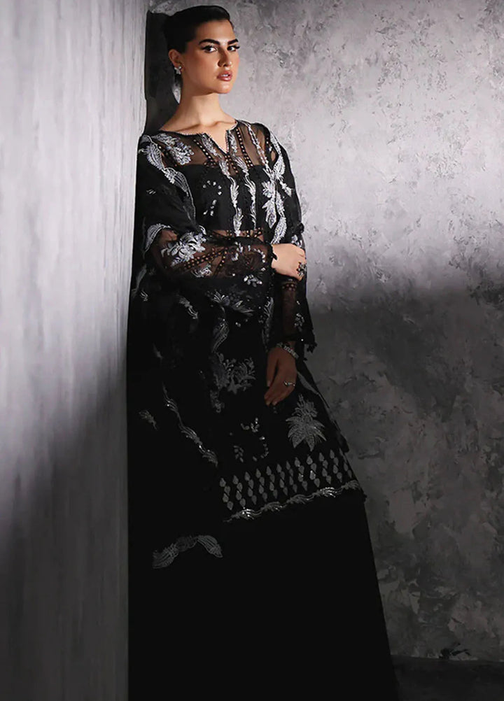 Aatish By Saffron Embroidered Organza Suit Unstitched 4 Piece SFR24A D-07 Gul-e-Aftab - Formal Collection