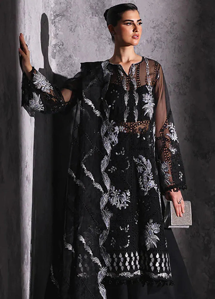 Aatish By Saffron Embroidered Organza Suit Unstitched 4 Piece SFR24A D-07 Gul-e-Aftab - Formal Collection