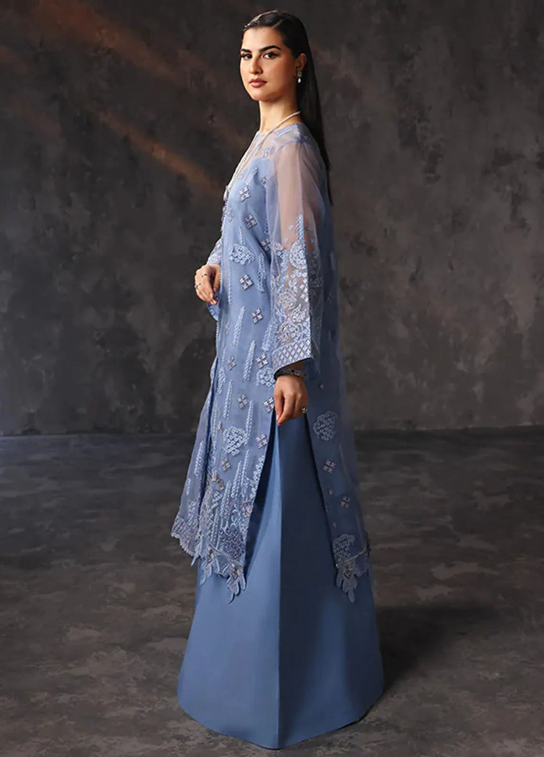 Aatish By Saffron Embroidered Organza Suit Unstitched 4 Piece SFR24A D-08 Shama-e-Feroz - Formal Collection