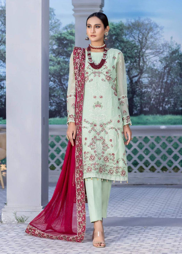 Aayra Embroidered Chiffon Suits Unstitched 4 Piece AY23C D-01 - Luxury Collection