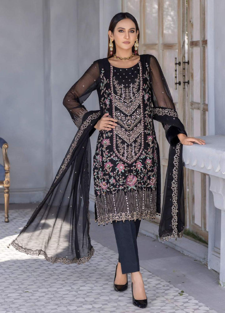 Aayra Embroidered Chiffon Suits Unstitched 4 Piece AY23C D-02 - Luxury Collection