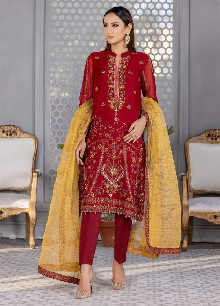 Aayra Embroidered Chiffon Suits Unstitched 4 Piece AY23C D-04 - Luxury Collection
