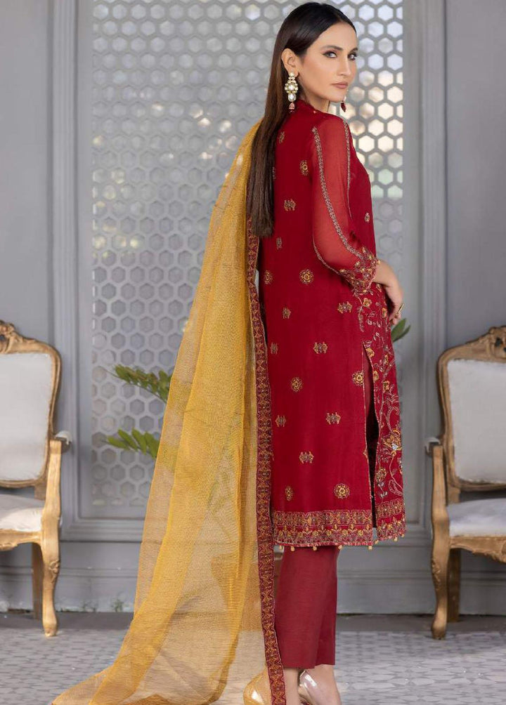 Aayra Embroidered Chiffon Suits Unstitched 4 Piece AY23C D-04 - Luxury Collection