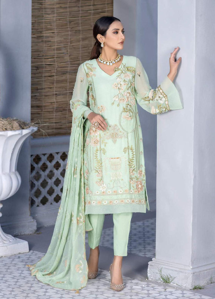 Aayra Embroidered Chiffon Suits Unstitched 4 Piece AY23C D-05 - Luxury Collection