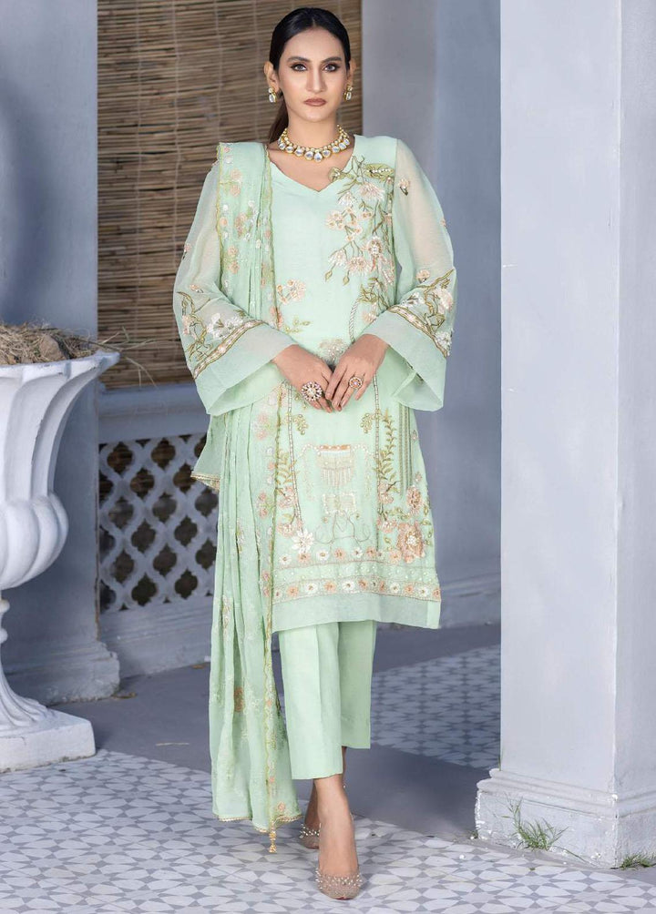Aayra Embroidered Chiffon Suits Unstitched 4 Piece AY23C D-05 - Luxury Collection