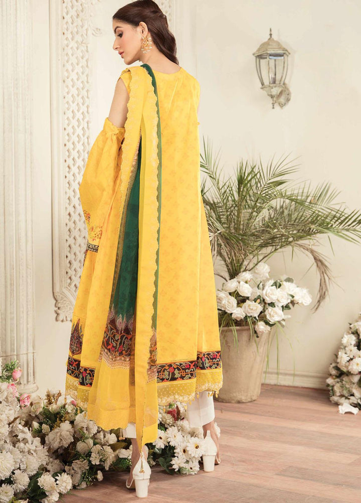 Aayra Embroidered Lawn Suits Unstitched 3 Piece AY21L 02A - Luxury Collection
