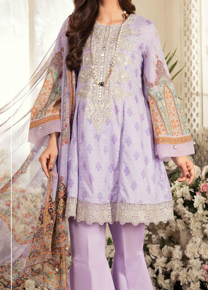 Aayra Embroidered Lawn Suits Unstitched 3 Piece AY21L 03A - Luxury Collection
