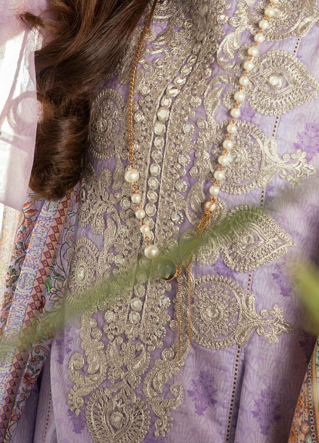 Aayra Embroidered Lawn Suits Unstitched 3 Piece AY21L 03A - Luxury Collection