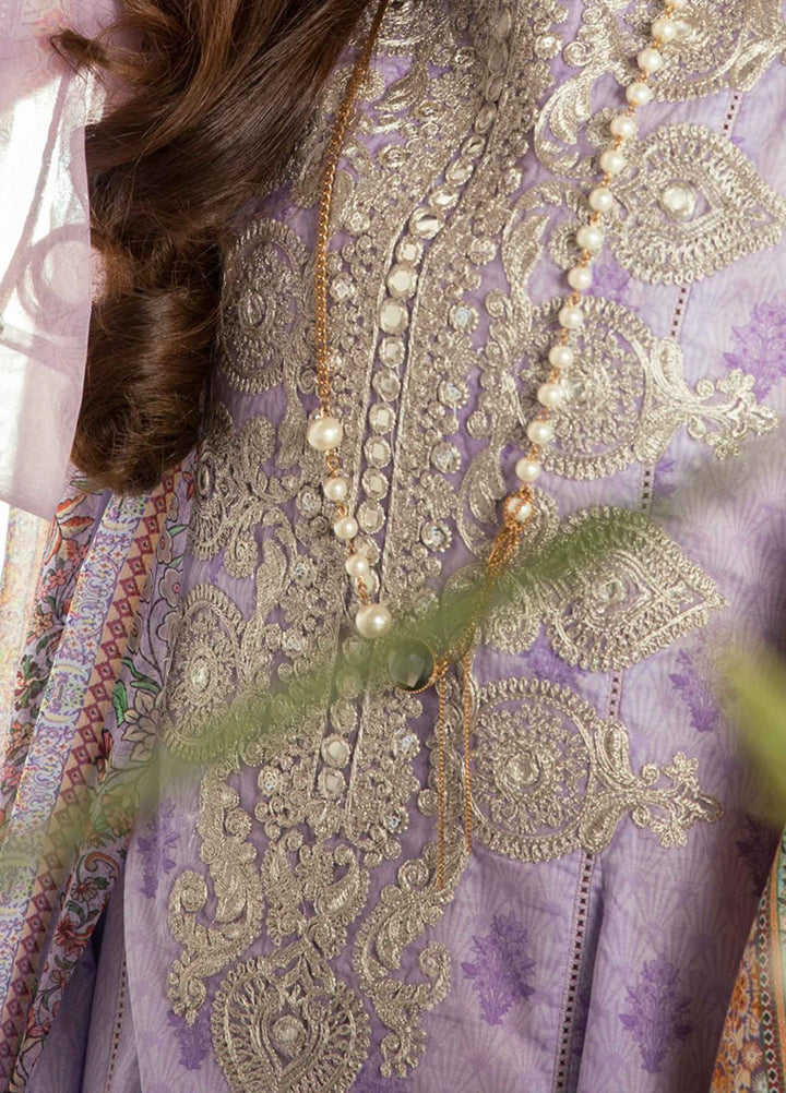 Aayra Embroidered Lawn Suits Unstitched 3 Piece AY21L 03A - Luxury Collection