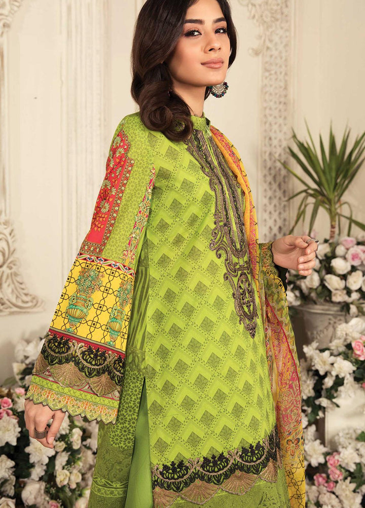 Aayra Embroidered Lawn Suits Unstitched 3 Piece AY21L 04A - Luxury Collection