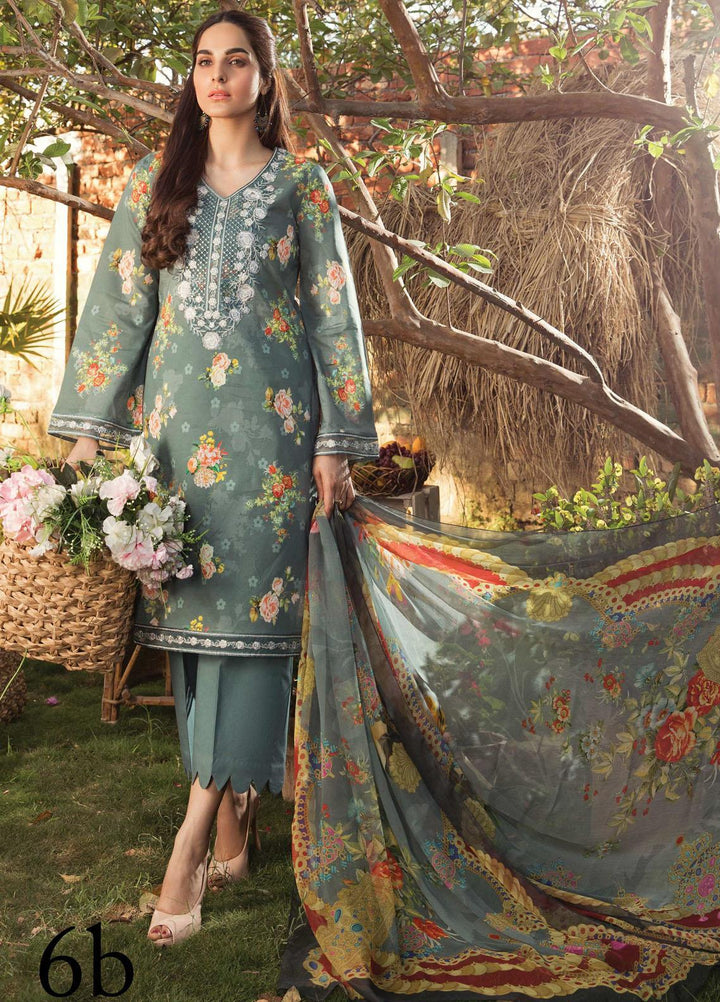 Aayra Embroidered Lawn Suits Unstitched 3 Piece AY21L 06B - Luxury Collection