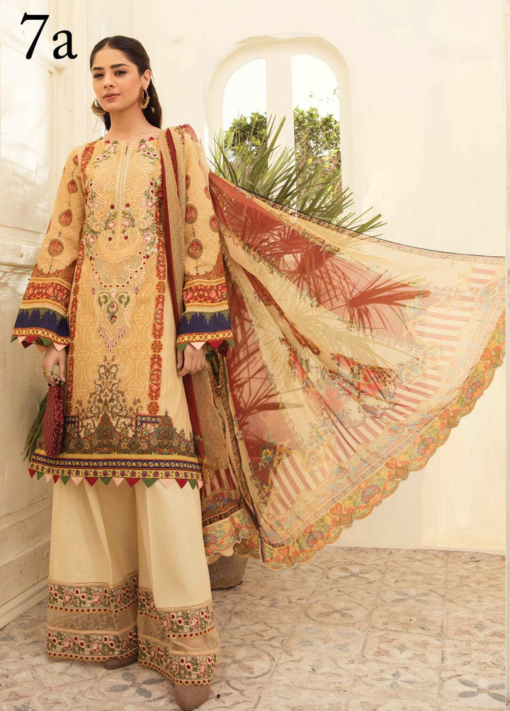 Aayra Embroidered Lawn Suits Unstitched 3 Piece AY21L 07A - Luxury Collection