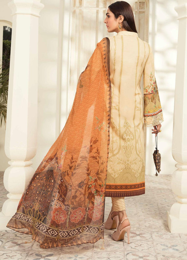 Aayra Embroidered Lawn Suits Unstitched 3 Piece AY21L 09A - Luxury Collection