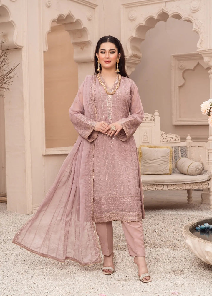 Abaan Zohan Pret Embroidered Chiffon 3 Piece Suit Aashna