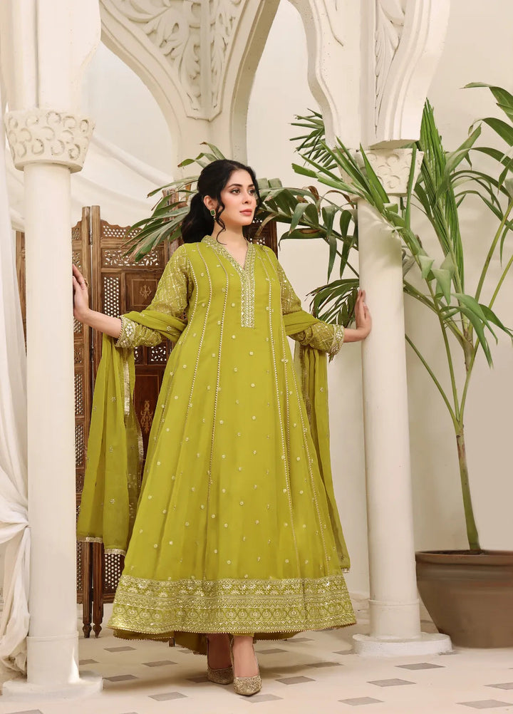 Abaan Zohan Pret Embroidered Chiffon 3 Piece Suit Kashish Dhaani