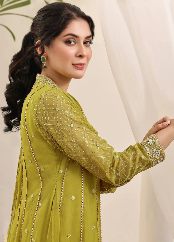 Abaan Zohan Pret Embroidered Chiffon 3 Piece Suit Kashish Dhaani