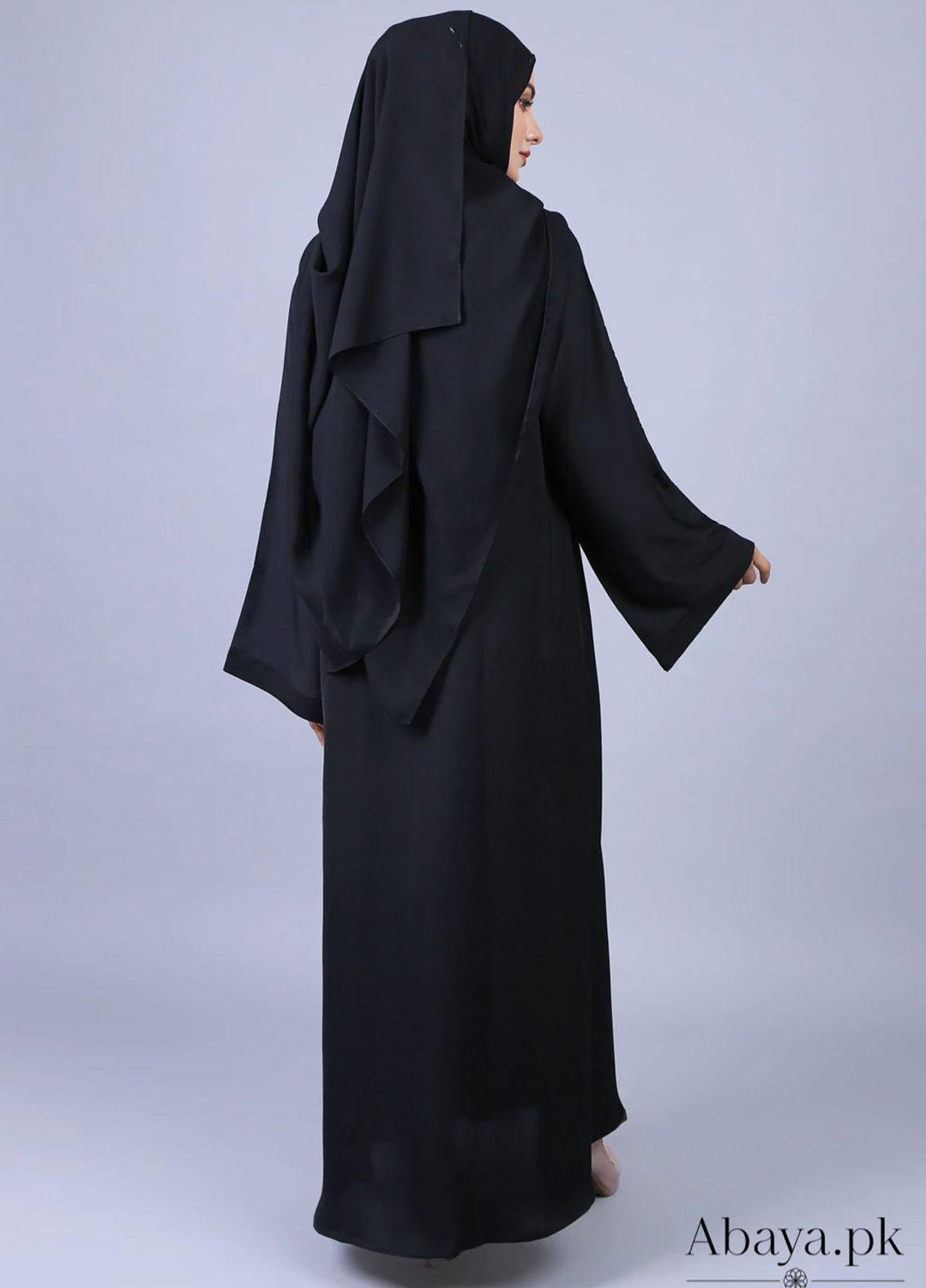 Abaya pk Casual Nida Stitched Abaya ABA22C Pristine Black