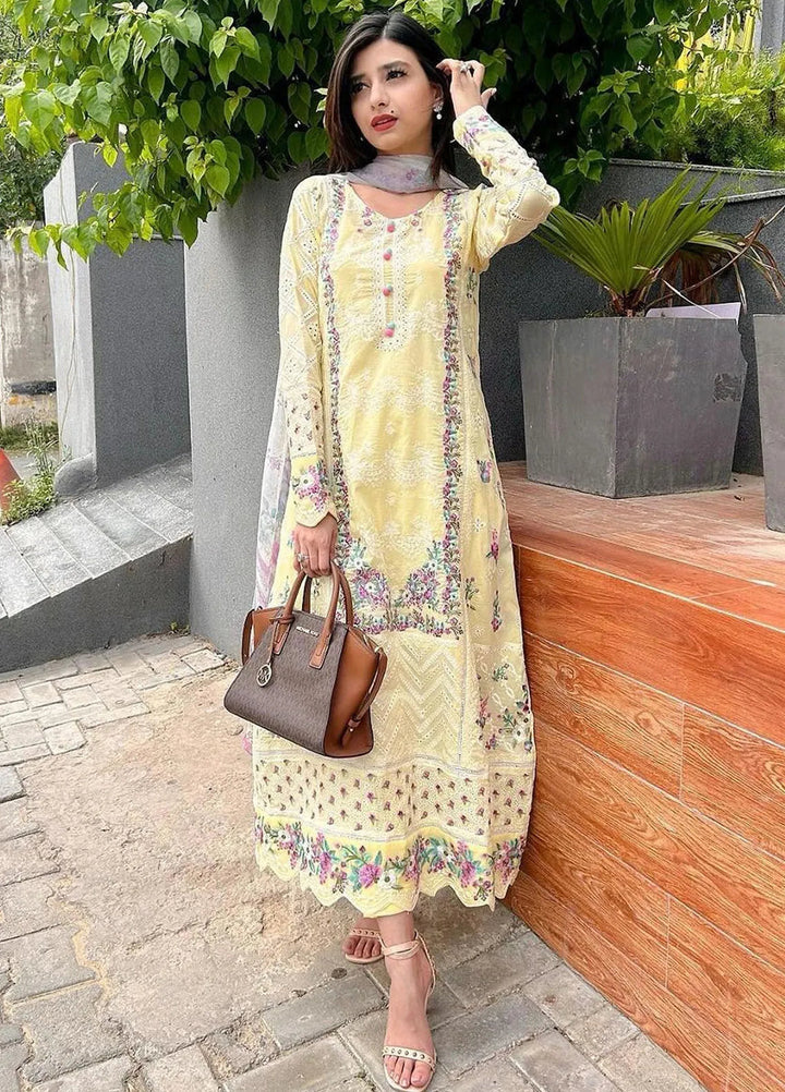 Neroli By Annus Abrar Embroidered Lawn Suit Unstitched 3 Piece ABR24NL AA-NLL24-10 - Luxury Summer Collection