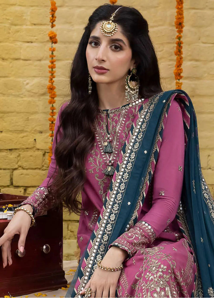 Abresham By Asim Jofa Embroidered Cotton Unstitched Suit 3 Piece AJ23AB AJAB-19 - Luxury Festive Collection