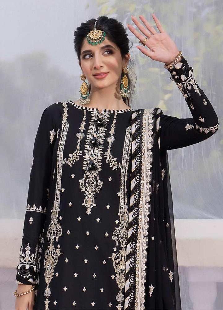 Abresham By Asim Jofa Embroidered Chiffon Suits Unstitched 3 Piece AJ23AB AJAB-01 - Luxury Festive Collection