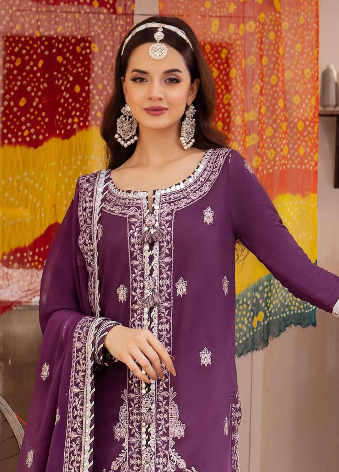 Abresham By Asim Jofa Embroidered Lawn Suits Unstitched 3 Piece AJ23AB AJAB-08 - Luxury Festive Collection