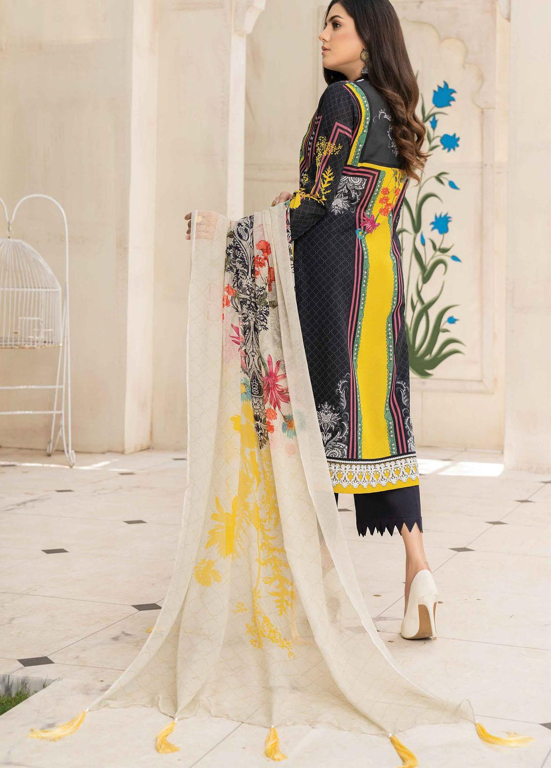 Abrish by Marwat Textiles Embroidered Lawn Suits Unstitched 3 Piece MW21A 1A - Summer Collection