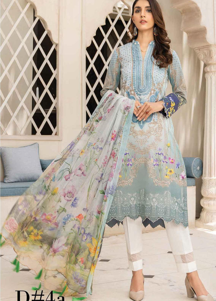 Abrish by Marwat Textiles Embroidered Lawn Suits Unstitched 3 Piece MW21A 4A - Summer Collection
