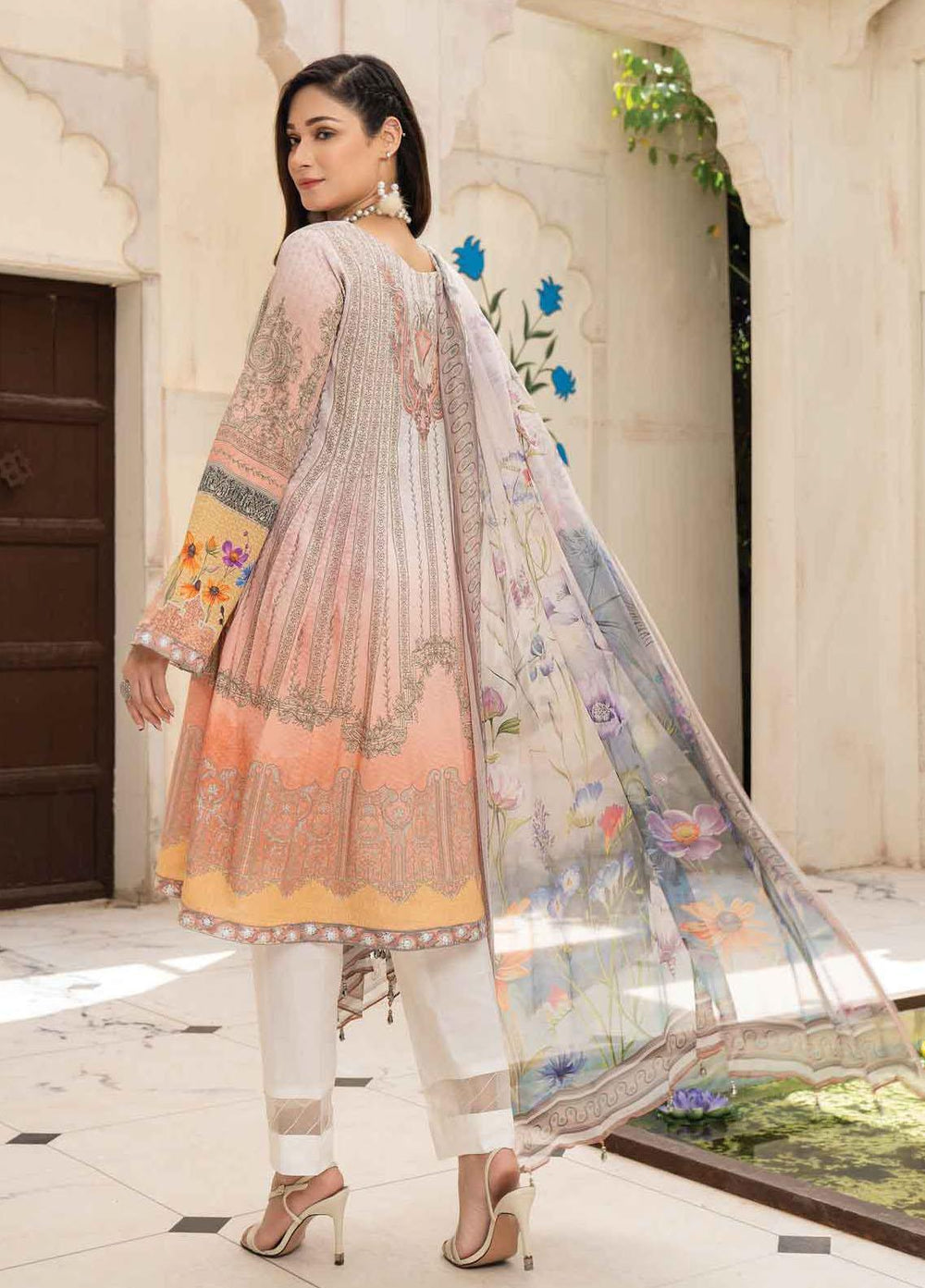 Abrish by Marwat Textiles Embroidered Lawn Suits Unstitched 3 Piece MW21A 4B - Summer Collection