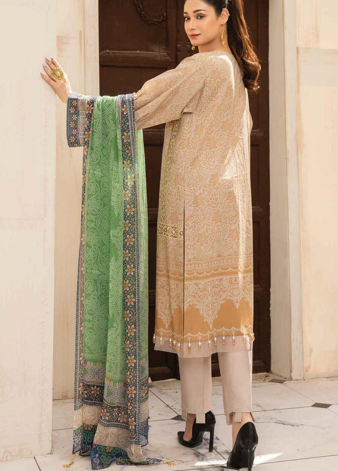 Abrish by Marwat Textiles Embroidered Lawn Suits Unstitched 3 Piece MW21A 5B - Summer Collection