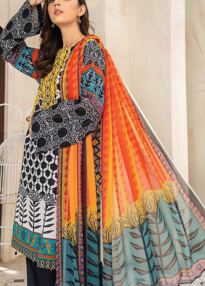 Abrish by Marwat Textiles Embroidered Lawn Suits Unstitched 3 Piece MW21A 6A - Summer Collection