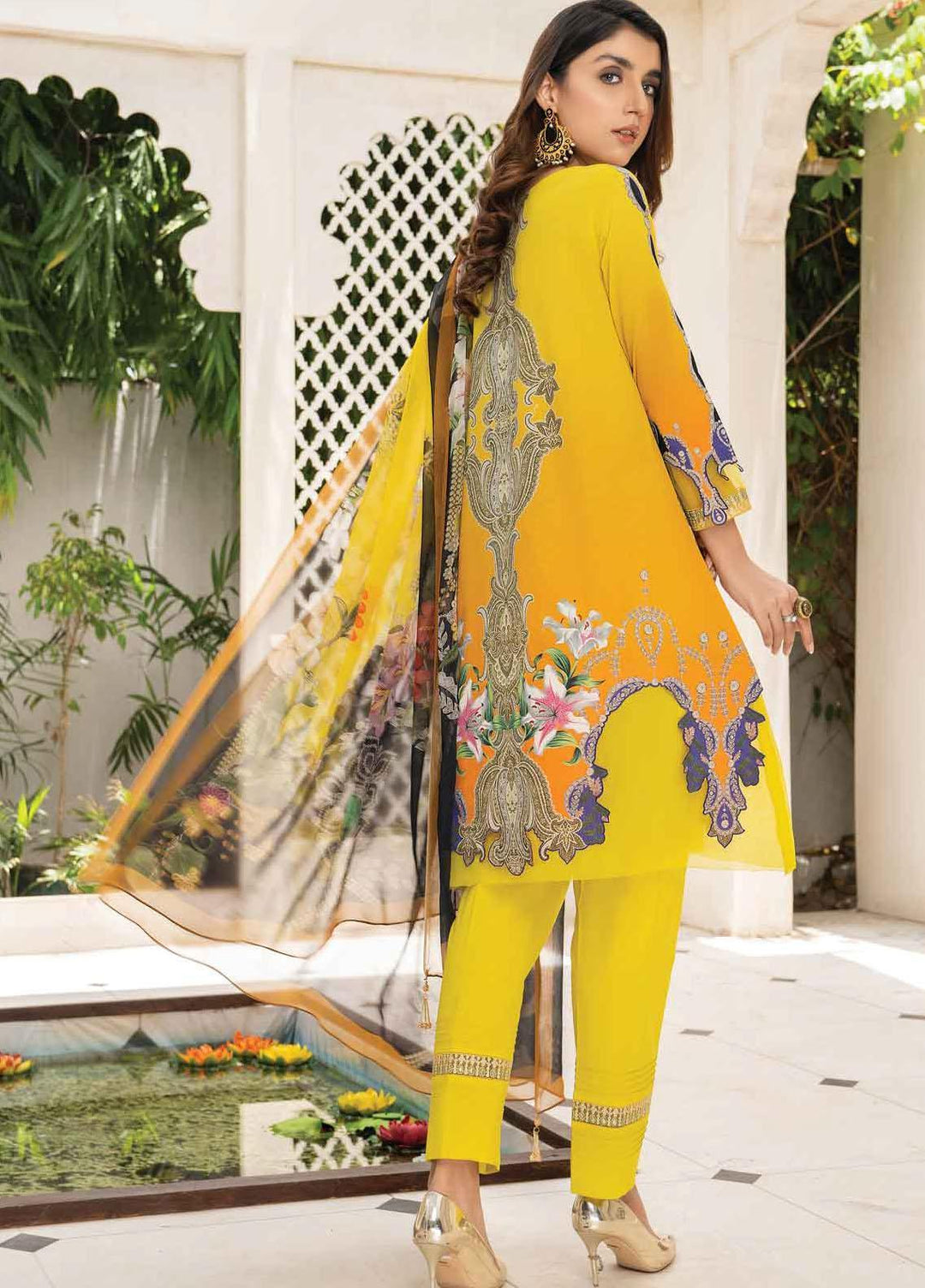 Abrish by Marwat Textiles Embroidered Lawn Suits Unstitched 3 Piece MW21A 8A - Summer Collection