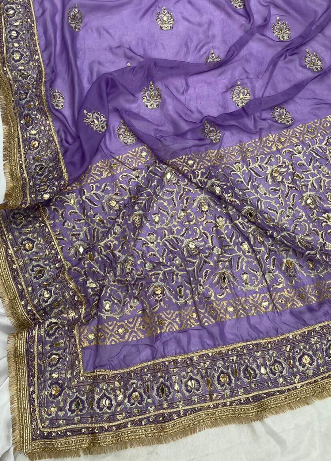 Adaa by Mahnoor Embellished Raw Silk Suits Unstitched 3 Piece Banafshan Bloom - Festive Collection