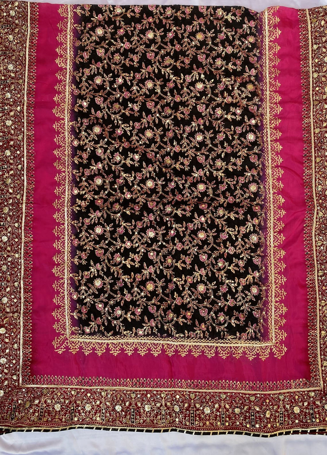 Adaa by Mahnoor Embellished Raw Silk Suits Unstitched 3 Piece Jet Black - Festive Collection