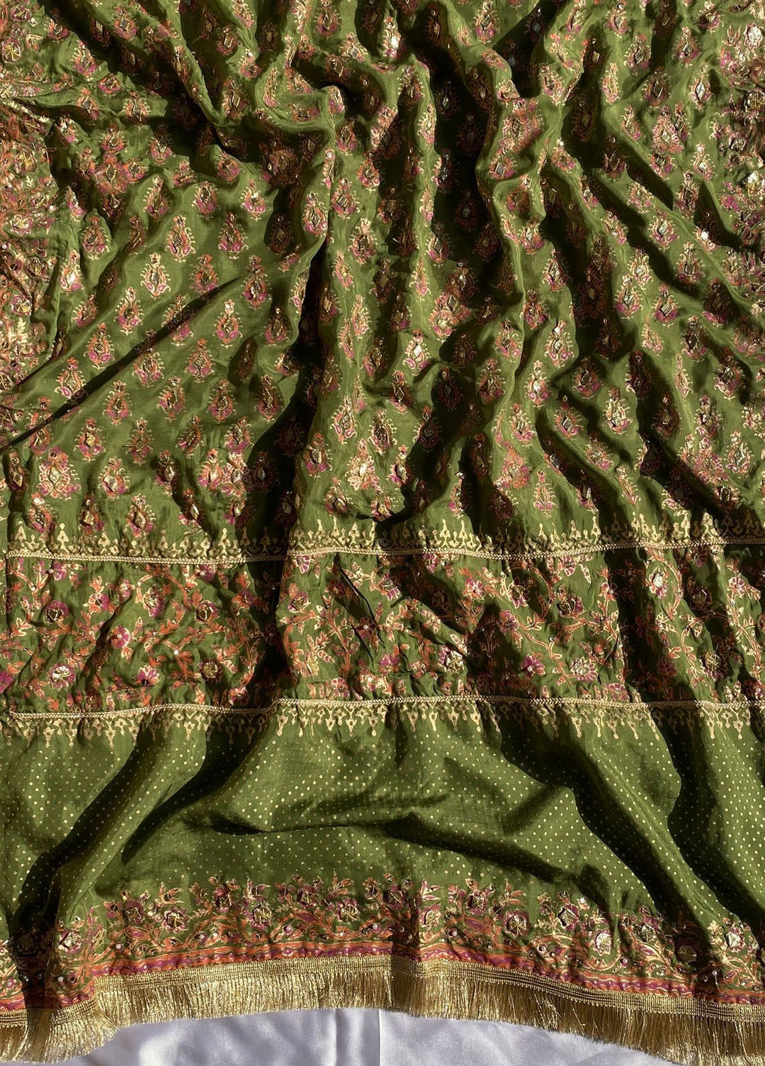 Adaa by Mahnoor Embellished Raw Silk Suits Unstitched 3 Piece Lime Embellished - Festive Collection