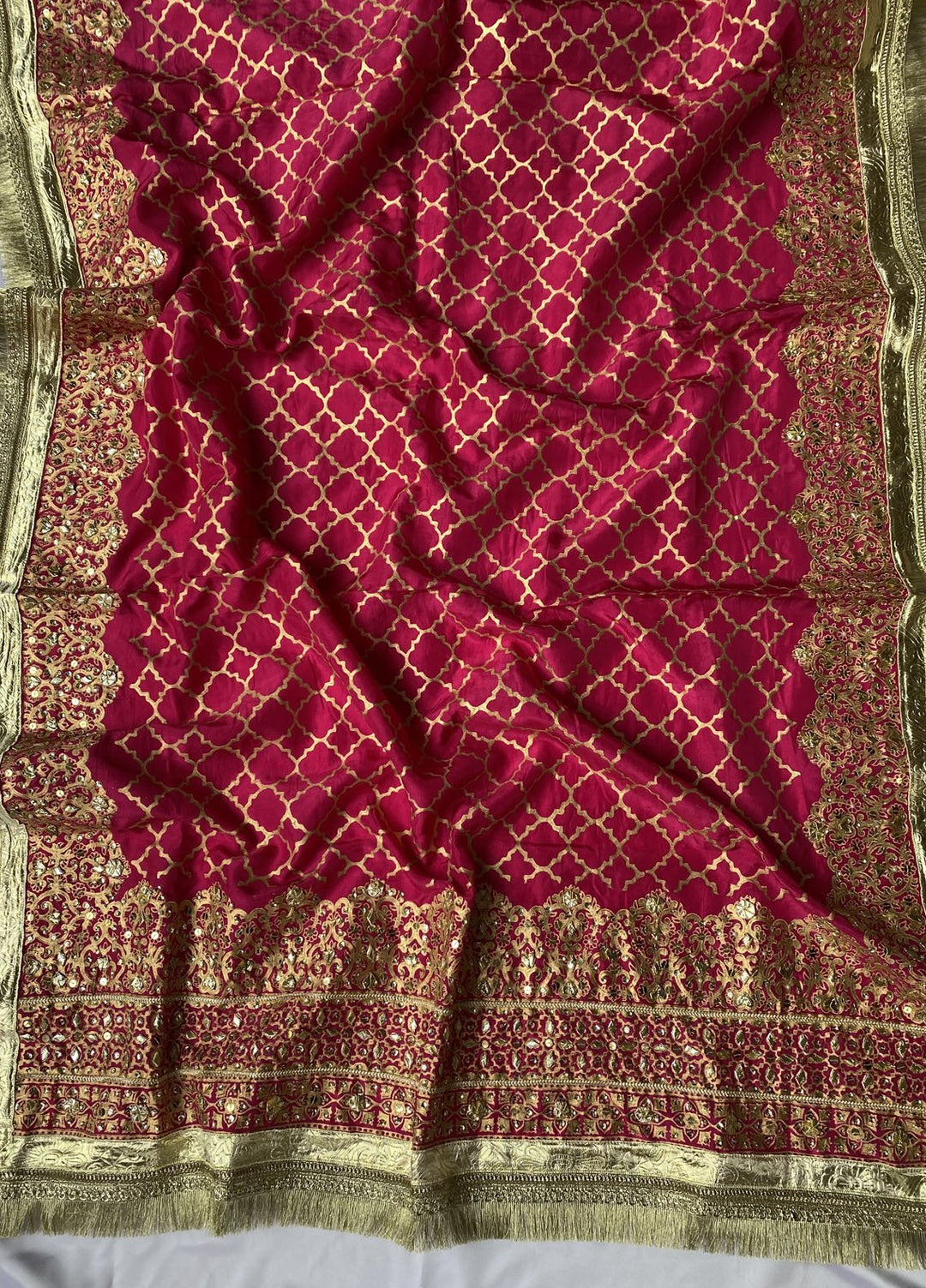 Adaa by Mahnoor Embellished Raw Silk Suits Unstitched 3 Piece Shocking Pink - Festive Collection