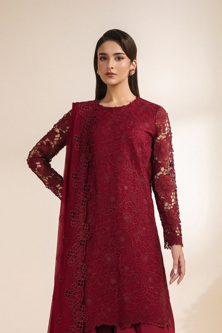 Meraki by Zarif Unstitched Embroidered Chiffon 3 Piece Suit ZR26UCM ADAAB 03 - Festive Collection