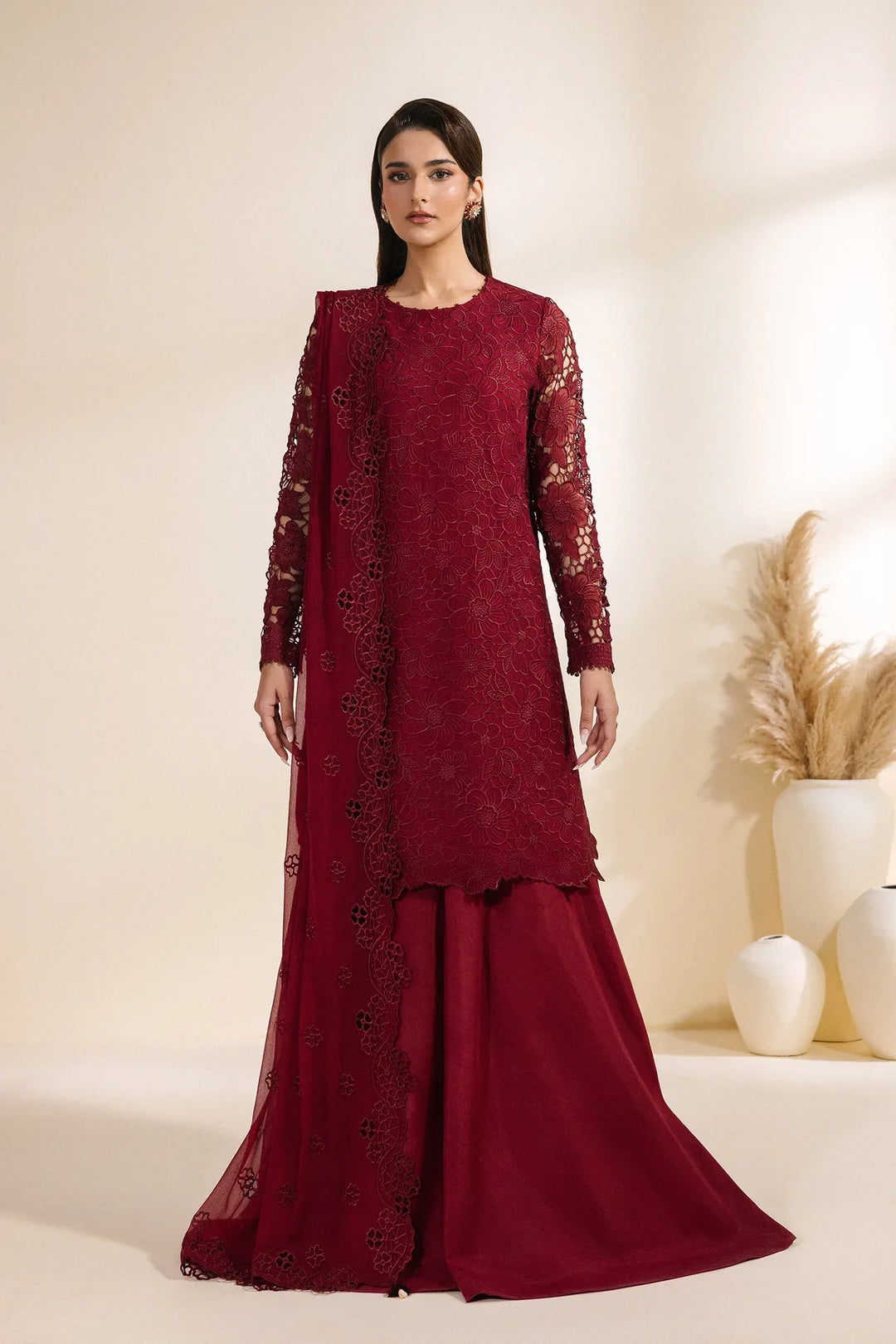 Meraki by Zarif Unstitched Embroidered Chiffon 3 Piece Suit ZR26UCM ADAAB 03 - Festive Collection