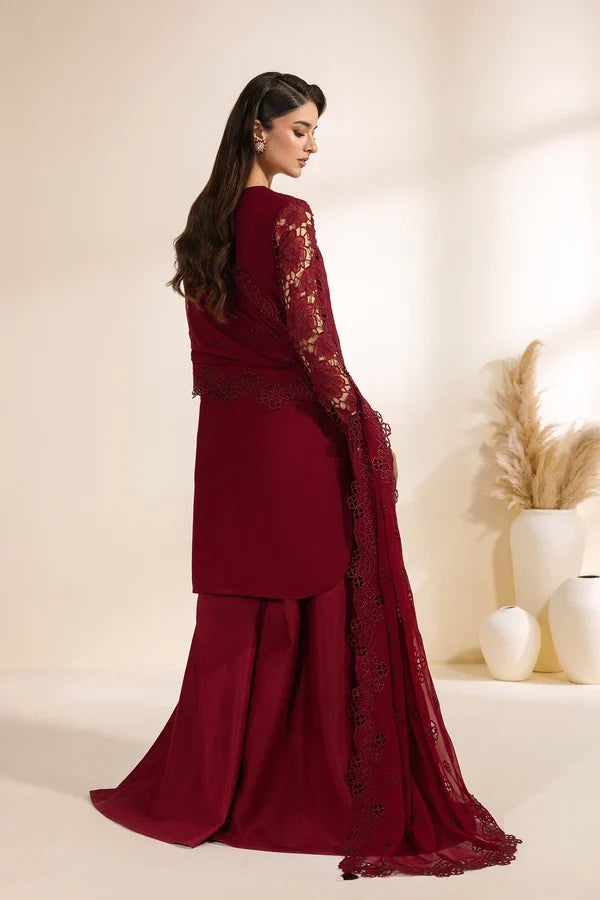 Meraki by Zarif Unstitched Embroidered Chiffon 3 Piece Suit ZR26UCM ADAAB 03 - Festive Collection