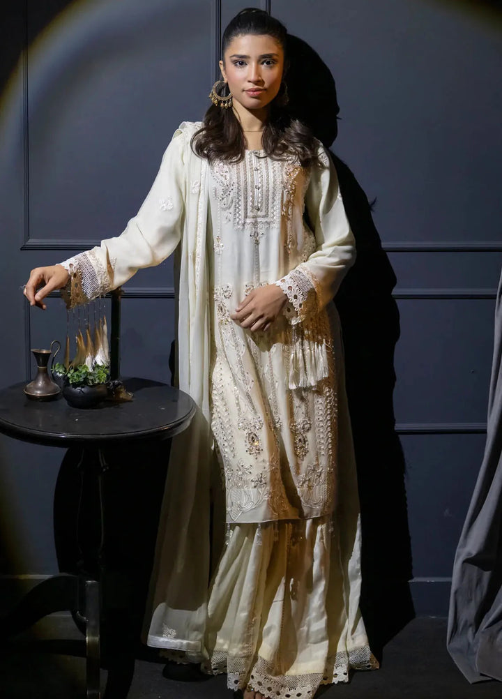 Adam Couture Pret Embroidered Chiffon 3 Piece Suit Farizan