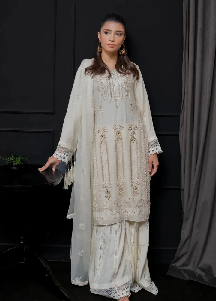 Adam Couture Pret Embroidered Chiffon 3 Piece Suit Farizan