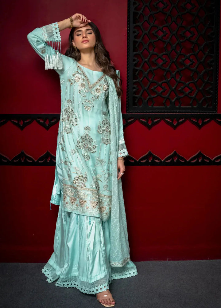 Adam Couture Pret Embroidered Chiffon 3 Piece Suit Gulnaz