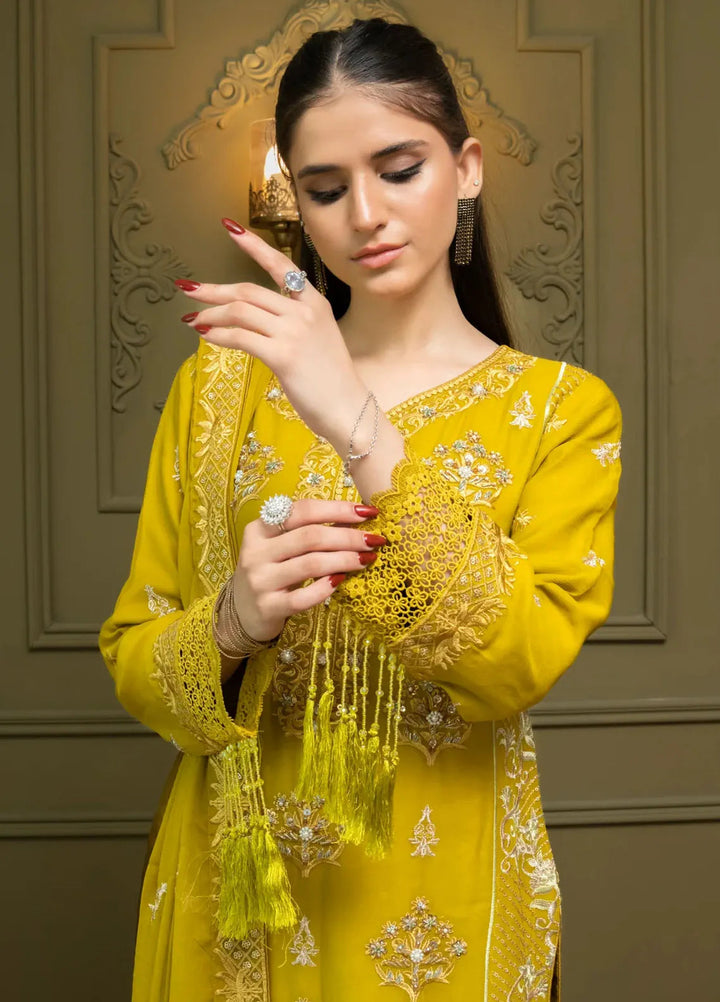 Adam Couture Pret Embroidered Chiffon 3 Piece Suit Mirab