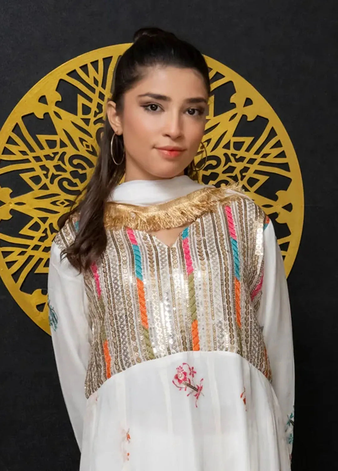 Adam Couture Pret Embroidered Chiffon 3 Piece Suit Palwasha